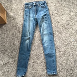 High waisted shaping skinny jeans